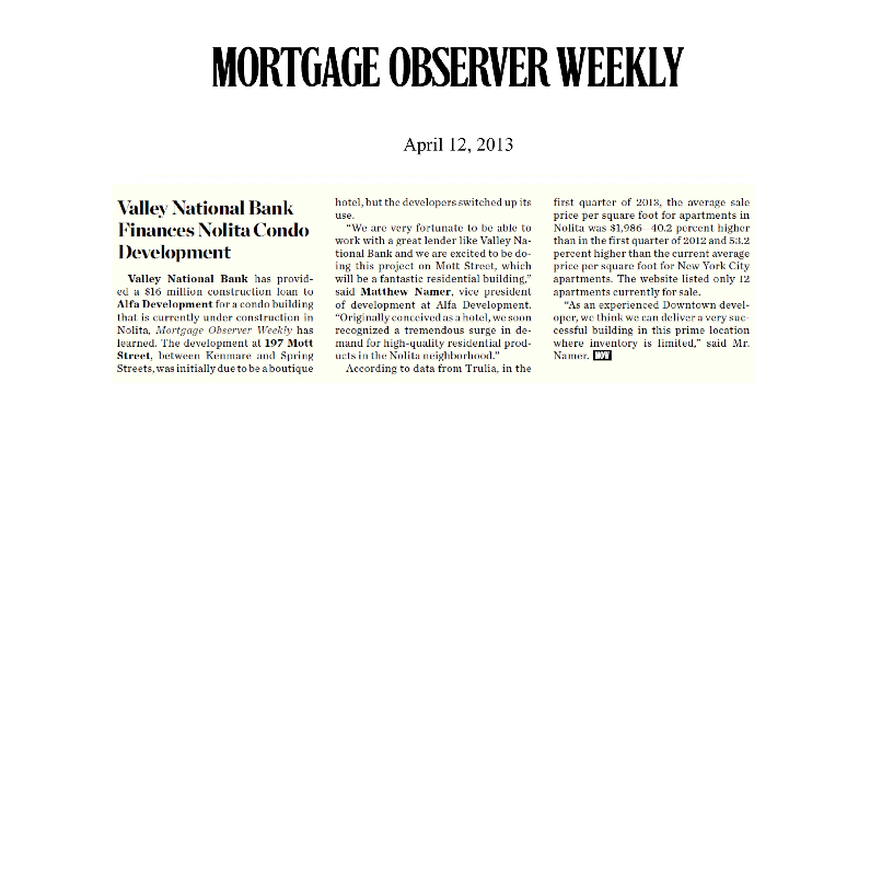 04-12-2013 Mortgage Observer Weekly